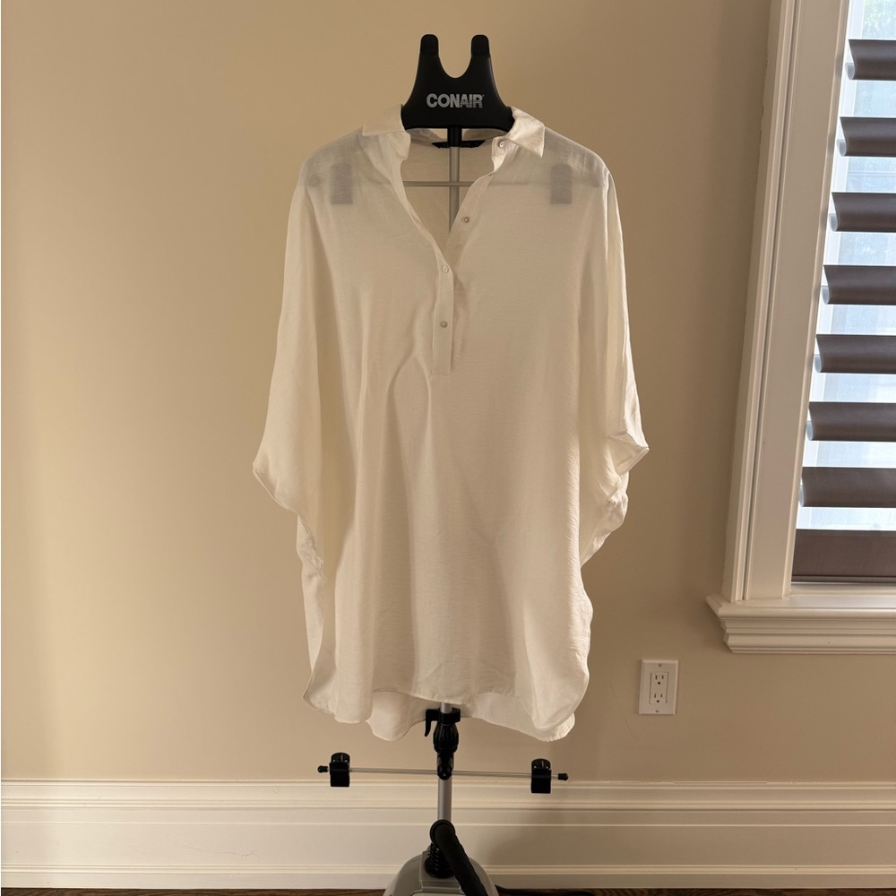 New Zara Cream Button Down Kaftan